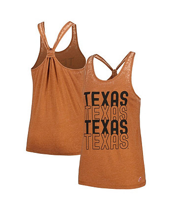 Женская майка Texas Orange Texas Longhorns Stacked Name Racerback League Collegiate Wear