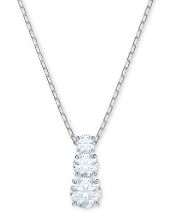 Серебряное трехцветное кулон-ожерелье, удлинитель 14-4 / 5 "+ 2" Swarovski