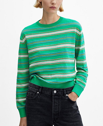 Women's Round-Neck Striped Sweater MANGO