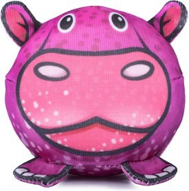 Red Dingo DURABLES Hippo Ball Dog Plush Toy, Purple Red Dingo