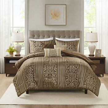 Madison Park Abigail 6-Piece Jacquard Comforter Set with Throw Pillows Madison Park