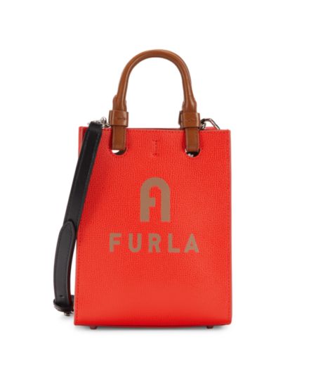 Кожаная сумка-тоут с логотипом Furla