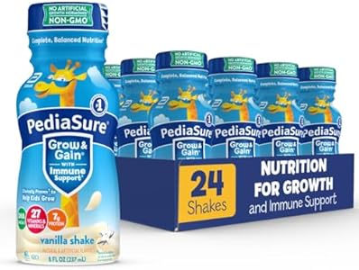 PediaSure Grow & Gain с поддержкой иммунитета, протеиновый коктейль для детей, банан, 237 мл, 24 штуки Pediasure