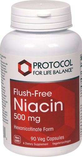 Protocol For Life Balance Ниацин без промывания -- 500 мг -- 90 растительных капсул Protocol for Life Balance