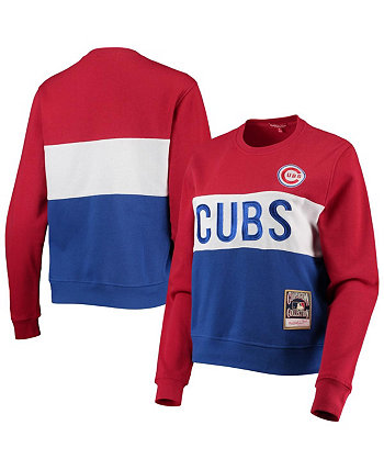 Женская толстовка Royal Chicago Cubs Color Block 2.0 Pullover Sweatshirt Mitchell & Ness