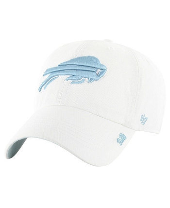 47 Women's White Buffalo Bills Ballpark Cheer Clean Up Adjustable Hat '47 Brand