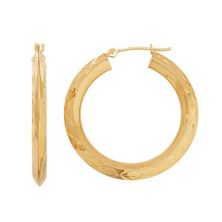 Текстурированные серьги-кольца Everlasting Gold из 14-каратного золота Everlasting Gold