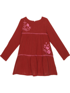 Ярусное платье с длинными рукавами и вышивкой (для малышей/маленьких детей/больших детей) PEEK