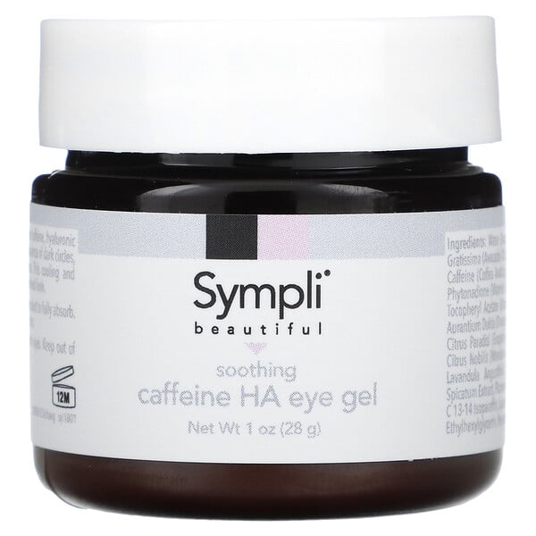 Успокаивающий гель для глаз с гиалуроновой кислотой и кофеином, 1 унция (28 г) Sympli Beautiful