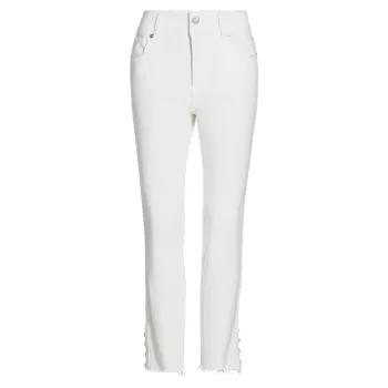 Lucie Crystal-Button Crop Pants Generation Love