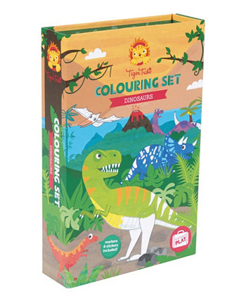 Набор раскраски динозавров тигрового племени с маркерами и наклейками Ems for Kids