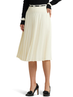 Плиссированная юбка из жоржета с поясом Ralph Lauren