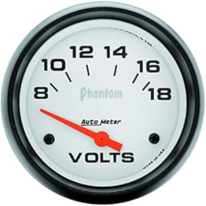 Autometer 5891 2-5/8" VOLTMETER, 8-18V, SSE, PHANTOM Auto Meter