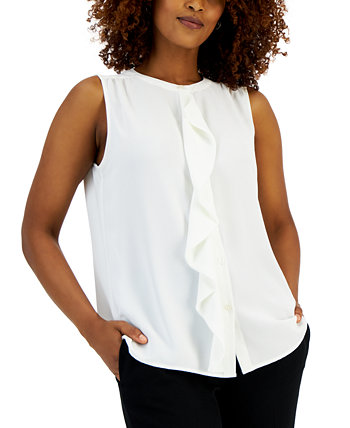 Женская блузка без рукавов с рюшами спереди Kasper