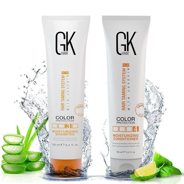 GK HAIR Global Keratin Moisturizing Shampoo and Conditioner Sets (3.4 Fl Oz/100ml) for Color Treated Hair - Daily Use Cleansing Dry to Normal Sulfate Paraben-Free - All Hair Types for Men and Women Gk Hair