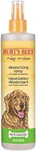 Burt's Bees for Pets Deodorizing Spray for Dogs with Apple and Rosemary, 99.7% Natural Origin Formulas, Waterless Dog Shampoo - Gentle Dry Shampoo for Dogs, Best Dog Shampoo, 10 oz Burt's Bees for Pets