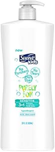 Suave Kids 3 in 1 Shampoo Conditioner Body Wash, Purely Fun Sensitive, 12 oz Suave