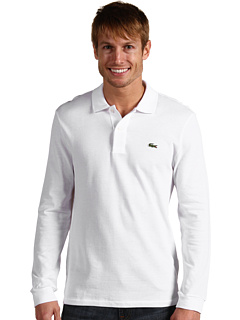 Классическая рубашка-поло из пике с длинным рукавом Lacoste