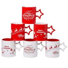 Набор керамических кофейных кружек Santa Design, лучшие подарки для женщин и детей, чашки на 14 унций для горячего шоколада и кофе Bruntmor