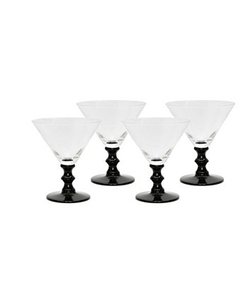 Stemmed Martini Glasses, Set of 4 Classic Touch