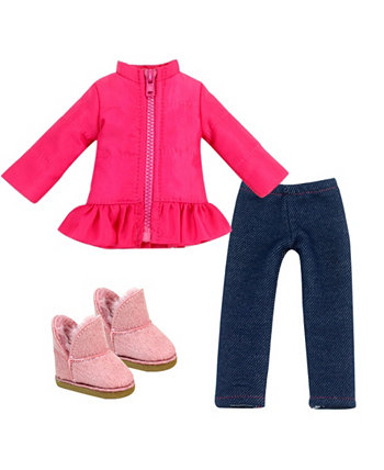 - 14.5" Doll - Puffy Coat, Blue Jeggings, Suede Boots Teamson Kids