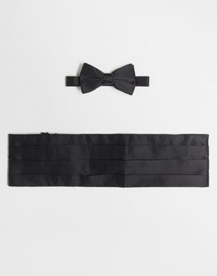 French Connection black bow tie and cummerbund French Connection