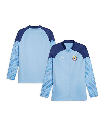 Мужская голубая тренировочная футболка с молнией во всю длину Chivas 2023/24 PUMA