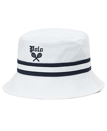 Men's Striped-Band Twill Bucket Hat Polo Ralph Lauren