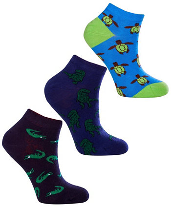 Women's Ankle Bundle 1 W-Cotton Novelty Socks with Seamless Toe, Pack of 3 Love Sock Company