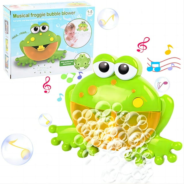 JBee Ctrl Baby Bath Toys for Toddlers Frog Bubble Baby Bath Shower Toys Blowing Bubbles and Singing with 12 Songs Bathtub Toys Gift for Kids Girls Boys JBeeCtrl