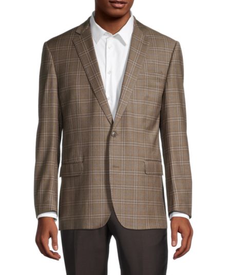 Пиджак Regent-Fit из смесовой шерсти в клетку Brooks Brothers