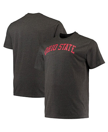 Мужская темно-серая футболка с логотипом команды Ohio State Buckeyes Big and Tall Arch Team Champion