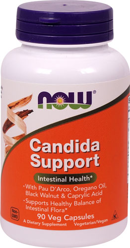 Поддержка Candida -- 90 вегетарианских капсул NOW Foods