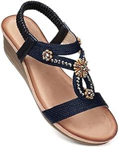 Женские Босоножки на каблуке SHIBEVER Wedge Sandals SHIBEVER