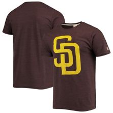 Men's Homage Brown San Diego Padres Hand Drawn Logo Tri-Blend T-Shirt Homage