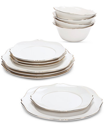 Позолоченные, 12 шт. Набор столовой посуды, созданный для Macy's Charter Club