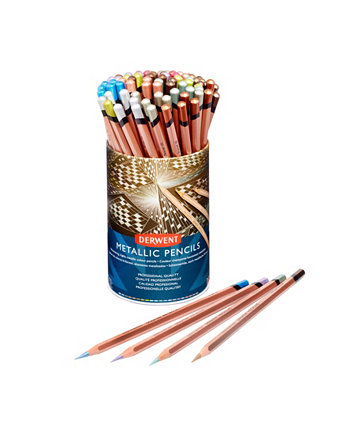 Metallic Pencil Tub 72 Piece Pencil Set Derwent