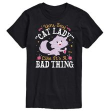 Disney's Cats & Dogs Big & Tall Cat Lady Graphic Tee Licensed Character