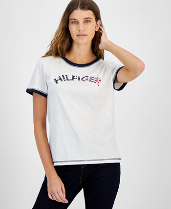 Women's Cotton Crewneck Logo T-Shirt Tommy Hilfiger