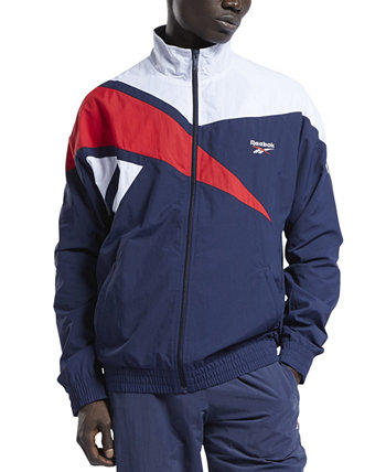 Мужская классическая спортивная куртка Vector Regular Fit с логотипом и цветными блоками на молнии во всю длину Reebok