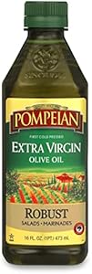 Pompeian Robust Extra Virgin Olive Oil, First Cold Pressed, Full-Bodied Flavor, Perfect for Salad Dressings & Marinades, 16 FL. OZ. Pompeian