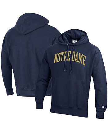 Мужской темно-синий флисовый пуловер с капюшоном Notre Dame Fighting Irish Big and Tall обратного плетения, толстовка Champion