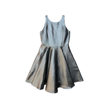 Жаккардовое платье с вырезом на спине для девочки Un Deux Trois