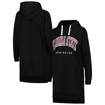 Women's Gameday Couture Black Florida State Seminoles Take a Knee Raglan Hooded Sweatshirt Dress Gameday Couture