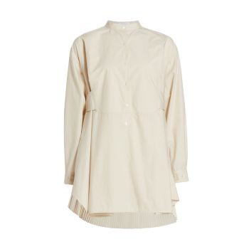 Плиссированная блузка Carla с высоким подол Deveaux New York