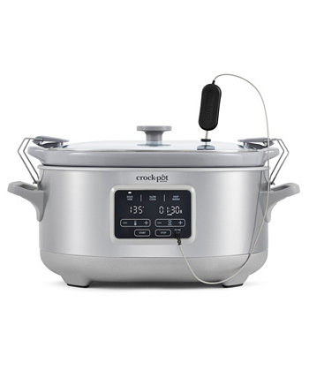 7 Qt. Cook Carry Programmable Slow Cooker with Sous Vide, Stainless Steel Crock-Pot