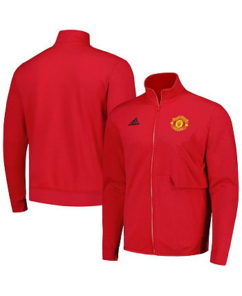 Мужская красная куртка с молнией во всю длину Manchester United 2023/24 Anthem Adidas