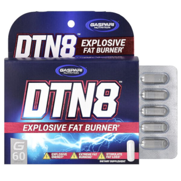 DTN8, Взрывной сжигатель жира, 60 капсул Gaspari Nutrition