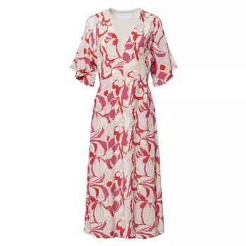 Шелковое платье-рубашка Rosita с цветочным принтом EQUIPMENT