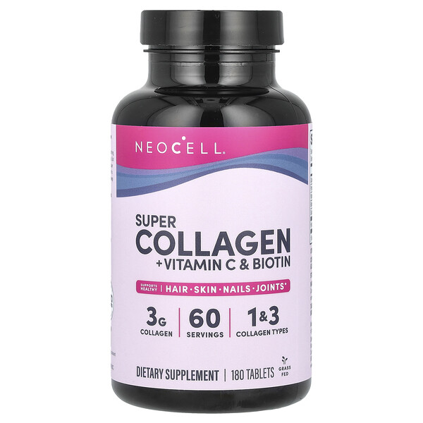 Супер Коллаген + Витамин C и Биотин - 180 таблеток - Neocell Neocell